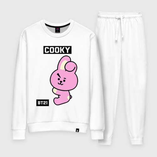 Женский костюм хлопок Cooky BT21, цвет белый