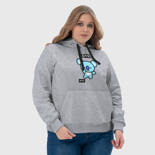 Женская толстовка хлопок Koya BT21, цвет меланж - фото 6