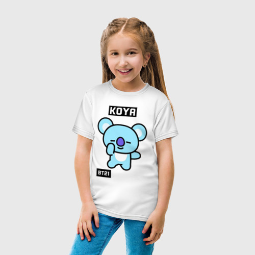 Детская футболка хлопок Koya BT21, цвет белый - фото 5