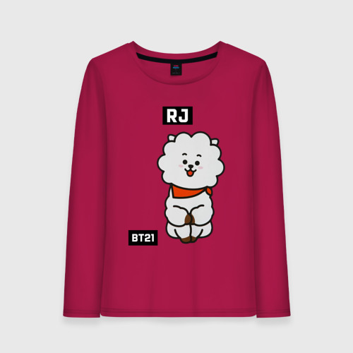 Женский лонгслив хлопок RJ BT21, цвет маджента