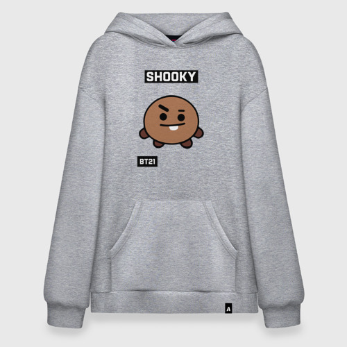 Худи SuperOversize хлопок Shooky BT21, цвет меланж