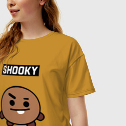 Женская футболка хлопок Oversize Shooky BT21 - фото 2