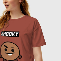 Женская футболка хлопок Oversize Shooky BT21 - фото 2