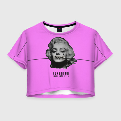 Женская футболка Crop-top 3D POLYGRAPH EYES, цвет 3D печать