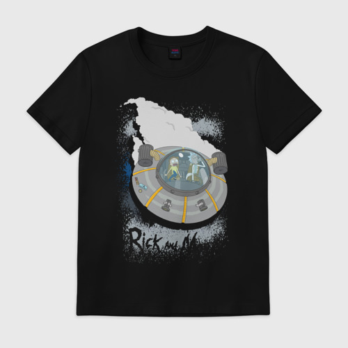 Мужская футболка хлопок Rick & Morty Ship Фото 01 Мужская футболка хлопок Rick & Morty Ship Фото 01