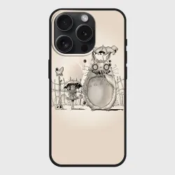 Чехол силиконовый для Apple iPhone 15 Pro Мax матовый My Neighbor Totoro забор