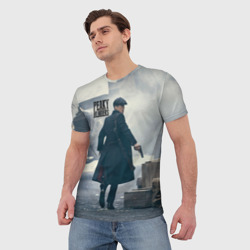 Мужская футболка 3D Острые козырьки - фото 2