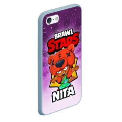 Чехол для iPhone 5/5S матовый Brawl Stars Nita - фото 2