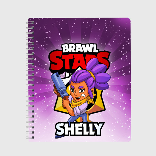 Тетрадь BRAWL STARS SHELLY, цвет клетка