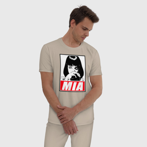 Мужская пижама хлопок Mia Pulp Fiction, цвет миндальный - фото 3