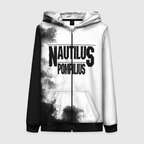 Женская толстовка 3D на молнии Nautilus Pompilius, цвет черный