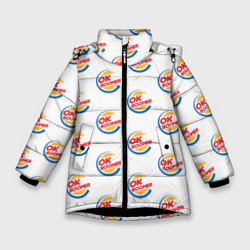 Зимняя куртка для девочек 3D OK boomer logo