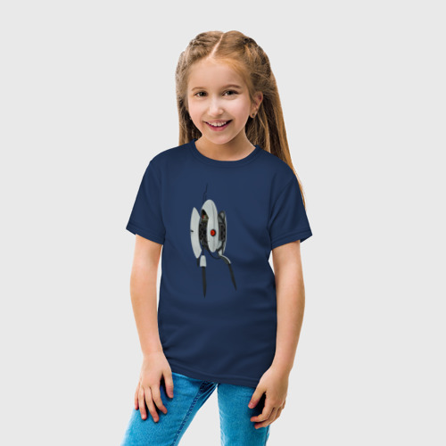 Детская футболка хлопок Portal, цвет темно-синий - фото 5