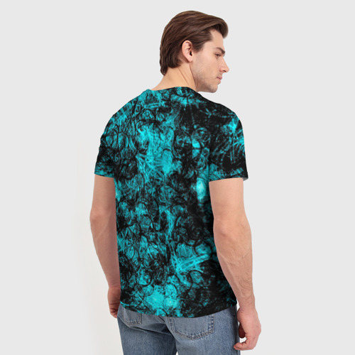 Мужская футболка 3D с принтом Узор, вид сзади #2