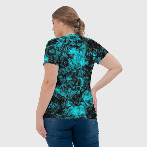 Женская футболка 3D с принтом Узор, вид сзади #2