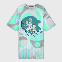 Платье-футболка 3D Rick, Morty и Summer