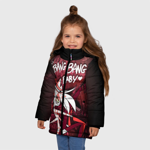 Зимняя куртка для девочек 3D Отель Хазбин Энджел даст, цвет красный - фото 3