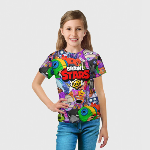 Детская футболка 3D Бравлеры классические - pattern, цвет 3D печать - фото 5