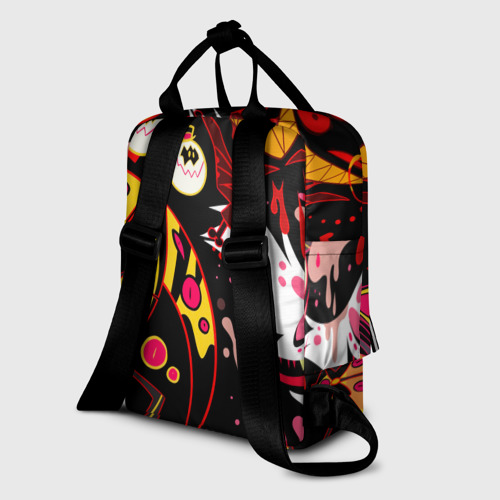 Женский рюкзак 3D с принтом Hazbin Hotel, вид сзади #1