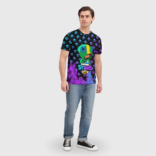 Мужская футболка 3D Brawl Stars LEON, цвет 3D печать - фото 5