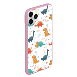 Чехол для iPhone 11 Pro Max матовый Милые динозавры - фото 2