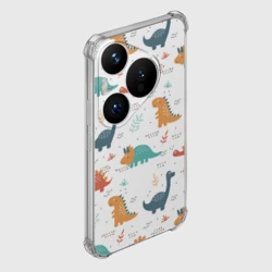 Чехол для Huawei Pura 70 Милые динозавры - фото 2