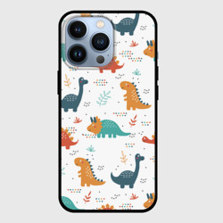 Чехол для iPhone 13 Pro Милые динозавры