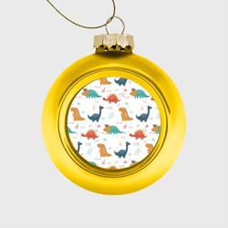 Ёлочный шар стеклянный/пластиковый Милые динозавры