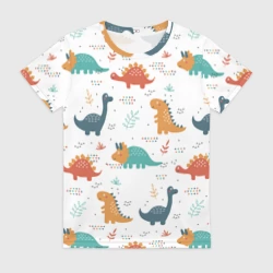 Женская футболка 3D Милые динозавры