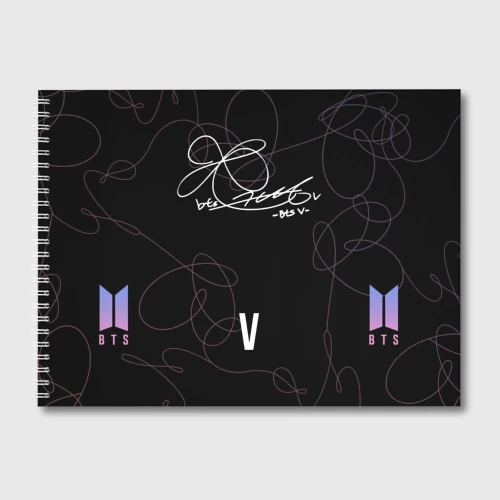 Альбом для рисования BTS - Ким Тхэхён автограф V