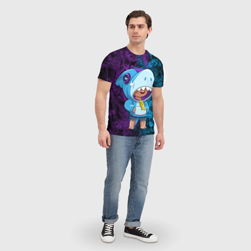 Мужская футболка 3D Леон скин Акулы, цвет 3D печать - фото 5