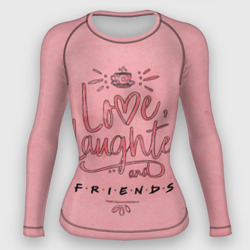 Женский рашгард 3D Love laughter and Friends