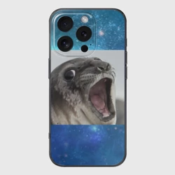 Чехол для iPhone 16 Pro силиконовый с защитой камеры Тюлень