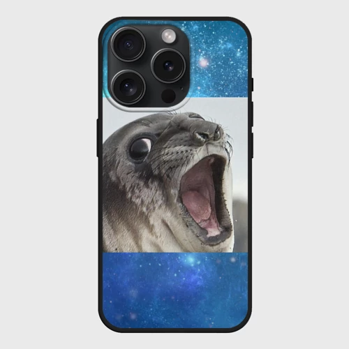 Чехол силиконовый для Apple iPhone 15 Pro Мax матовый Тюлень