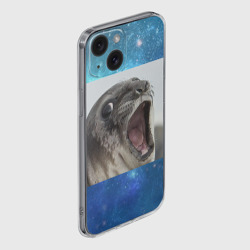 Чехол для iPhone 15 силиконовый с защитой камеры Тюлень - фото 2