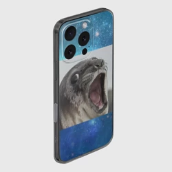 Чехол для iPhone 16 Pro силиконовый с защитой камеры Тюлень - фото 2