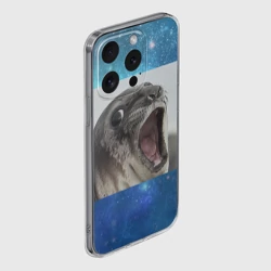 Чехол для iPhone 15 Pro Max силиконовый с защитой камеры Тюлень - фото 2