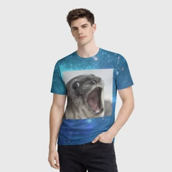 Мужская футболка 3D Тюлень - фото 2
