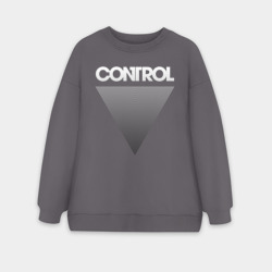 Женский свитшот oversize без начеса хлопок Control Gradient Logo