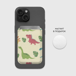 Картхолдер Magsafe магнитный Динозаврики - фото 2