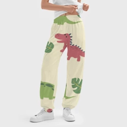 Женские джоггеры оверсайз 3D Динозаврики - фото 2