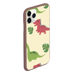Чехол для iPhone 11 Pro Max матовый Динозаврики - фото 2