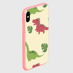 Чехол для iPhone XS Max матовый Динозаврики - фото 2