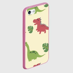 Чехол для iPhone 5/5S матовый Динозаврики - фото 2