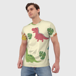 Мужская футболка 3D Динозаврики - фото 2