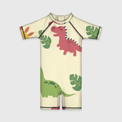 Детский купальный костюм 3D Динозаврики