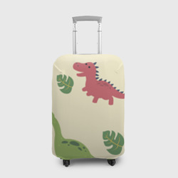 Чехол для чемодана 3D Динозаврики
