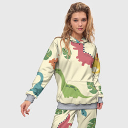 Женский костюм с толстовкой 3D Динозаврики - фото 2