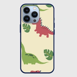 Чехол для iPhone 13 Pro Динозаврики