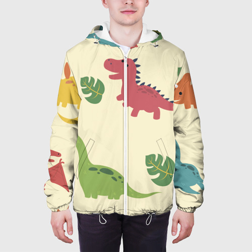Мужская куртка 3D Динозаврики, цвет 3D печать - фото 4